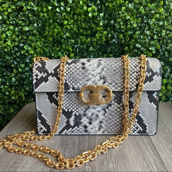 Rare hard to find Tory burch snake print shoulder bag - Picture 1 of 6